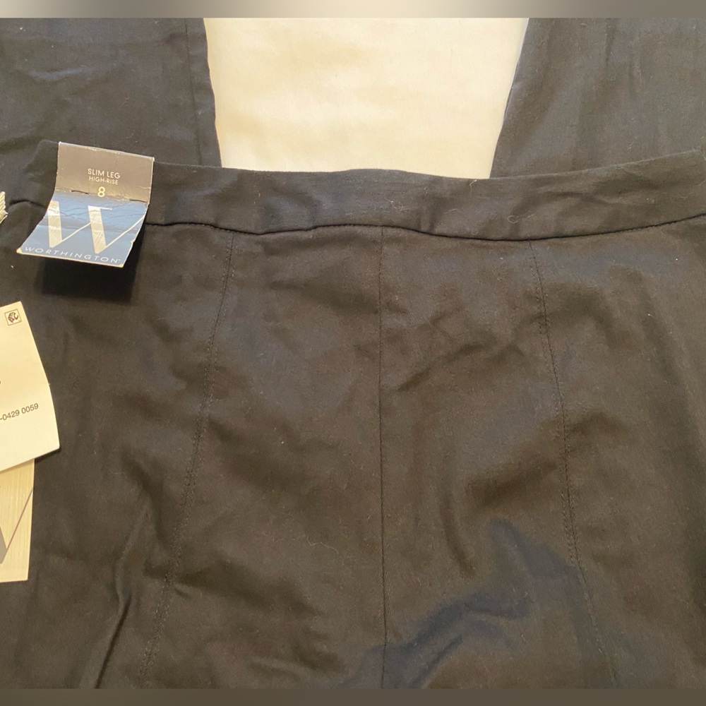 New black Worthington slim leg high rise pants size 8 with $54 tag - Picture 7 of 10